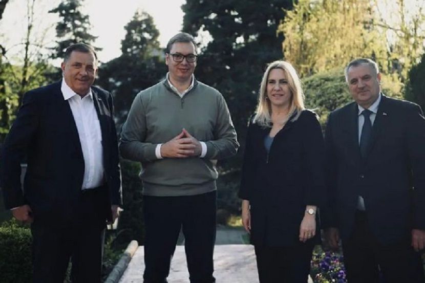 Vučić se sastao s Dodikom, Cvijanović i Viškovićem, razgovarali o saradnji