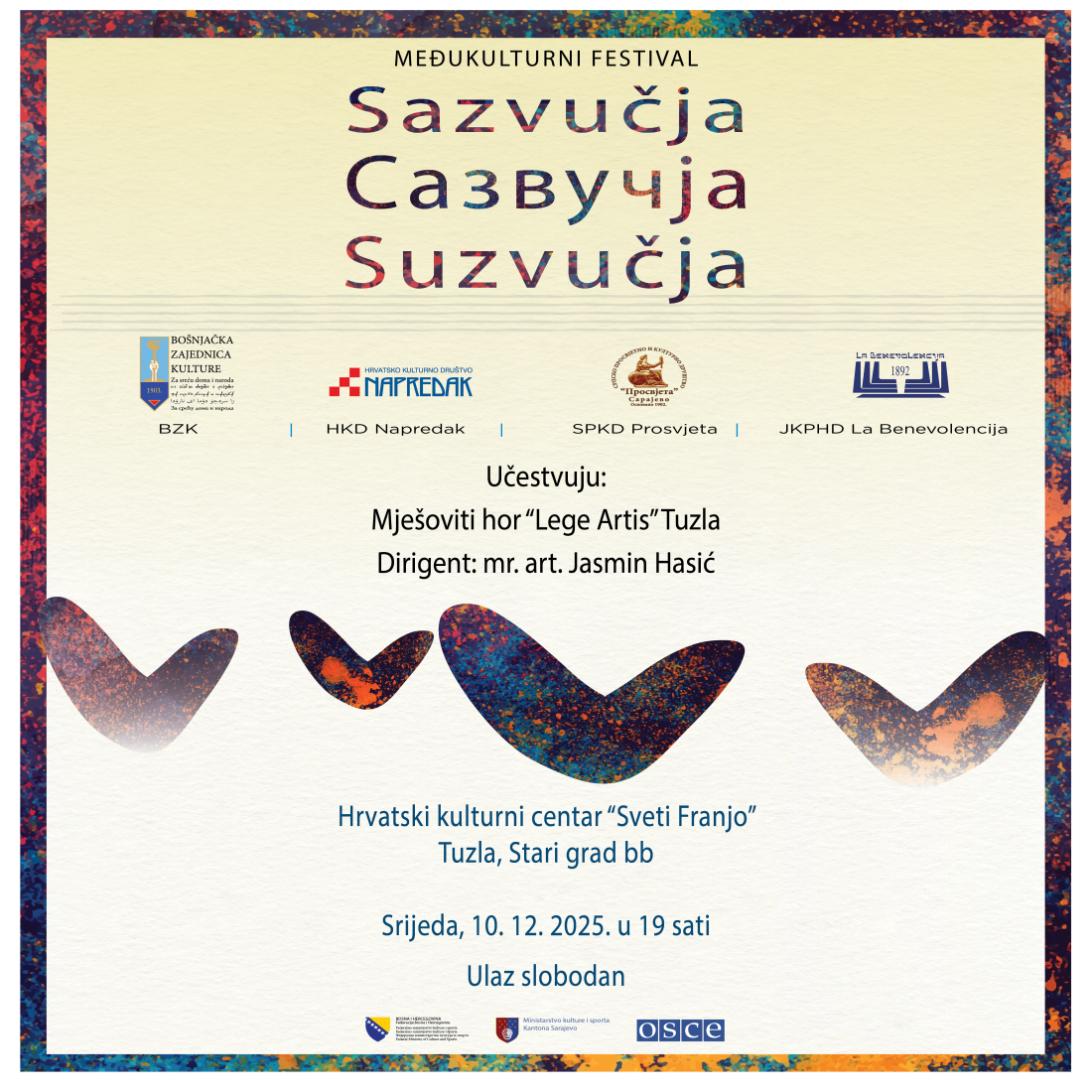U Tuzli koncert "Sazvučja"- Zvuci kulturne raznolikosti BiH