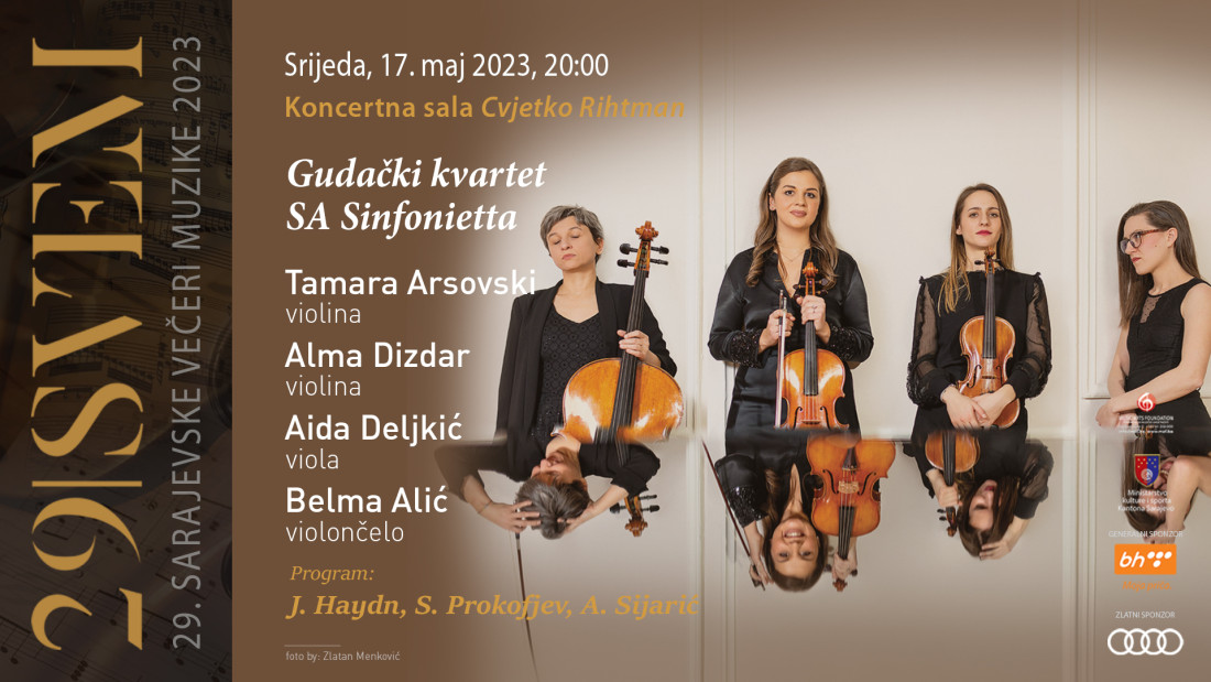 Na 29. SVEM-u Koncert Gudačkog kvarteta SA Sinfonietta