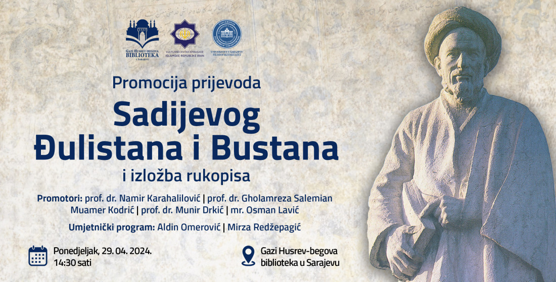 Uskoro promocija prijevoda te izložba originalnih rukopisa Saʿdija Širazija