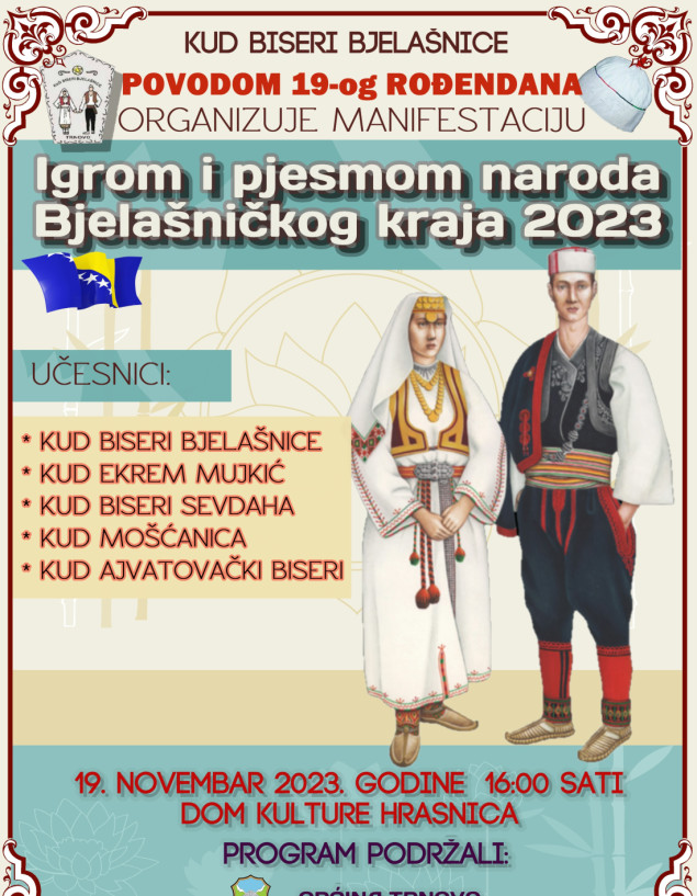 Smotra folklora "Igrom i pjesmom naroda Bjelašničkog kraja 2023"