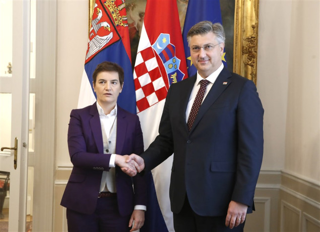 Hrvatski premijer Andrej Plenković primio premijerku Srbije Anu Brnabić