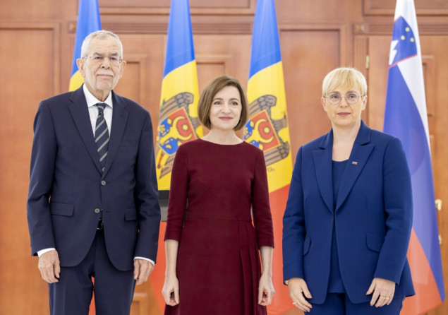 Pas Maje Sandu ujeo za ruku Van der Bellena