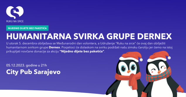 Udruženje “Ruku na srce“: Projekat „Nijedno dijete bez paketića“