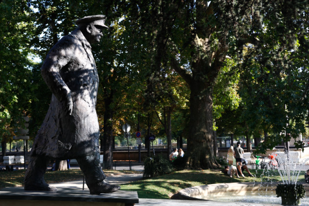 Spomenik Winstona Churchilla u Londonu vandaliziran grafitima