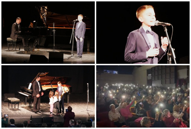 Prvi koncert Ajdina Osmanovića: Dječak bisernog glasa oduševio publiku u punom BKC-u u Tuzli