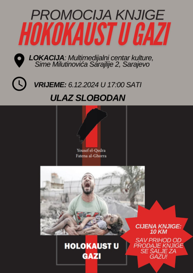 Sutra u Sarajevu promocija knjige "Holokaust u Gazi"