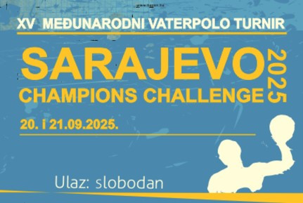 Međunarodni vaterpolo turnir 'Sarajevo Champions Challenge 2025' 20. i 21. septembra na bazenu Otoka