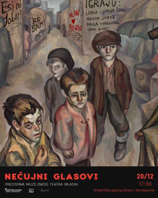 U Umjetničkoj galeriji BiH 20. decembra predstava "Nečujni glasovi"