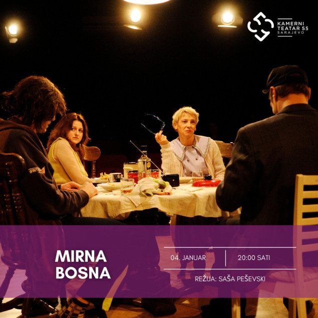 Kamerni teatar 55: Sutra 100. izvođenje predstave "Mirna Bosna"