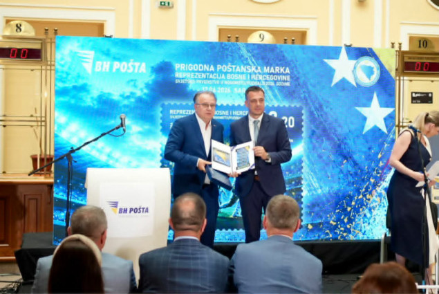 BH Pošta izdala marku u čast plasmana Bosne i Hercegovine na Svjetsko prvenstvo 2026.