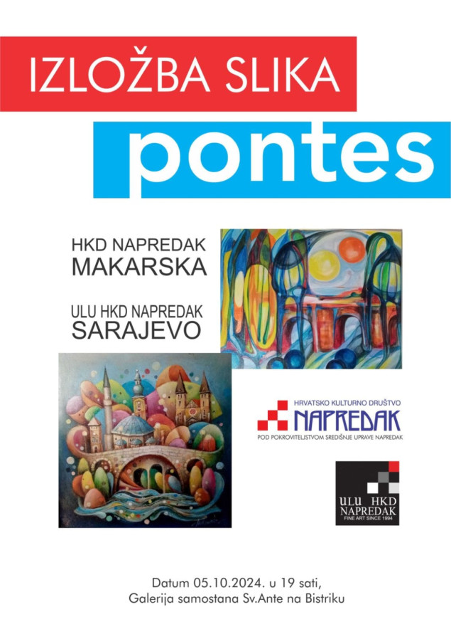 "Pontes": Izložba radova slikara iz Makarske i Sarajeva