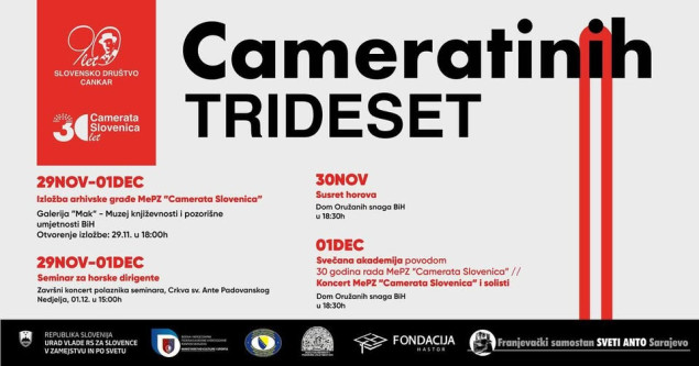 Sarajevo: Večeras počinje Festival "Cameratinih trideset"