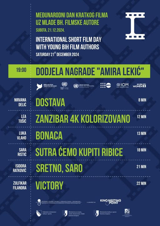 MeđunarodnI dan kratkog filma i dodjela nagrade „Amira Lekić“ 21. decembra
