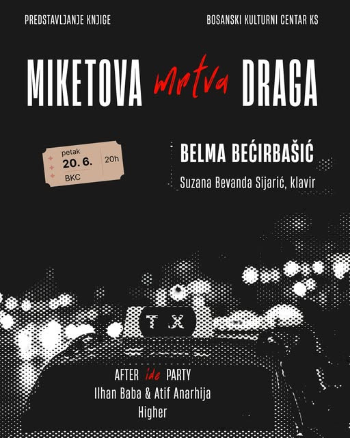 U petak promocija knjige kratkih priča Belme Bećirbašić “Miketova mrtva draga“