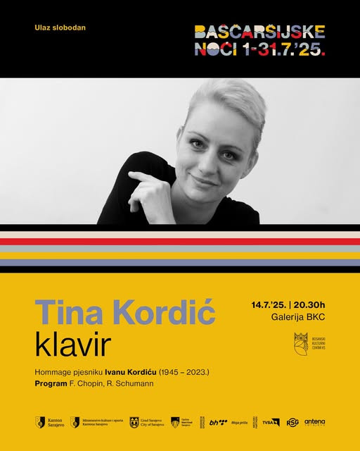 Sarajevo: Koncert klasične muzike Tine Kordić-Hommage pjesniku Ivanu Kordiću