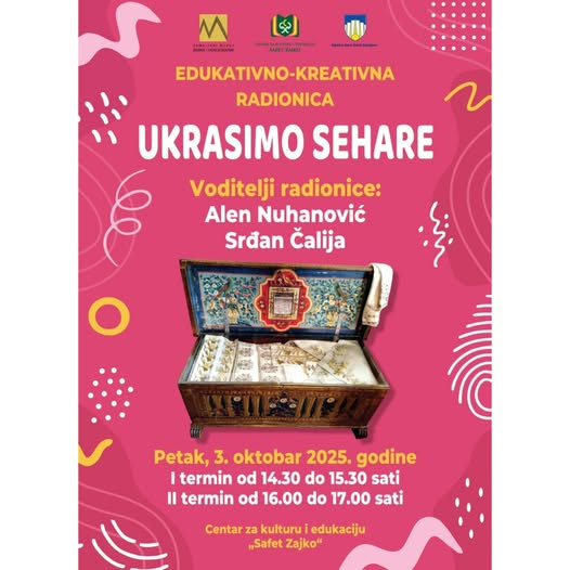 Poziv za edukativno-kreativnu radionicu „Ukrasimo sehare“