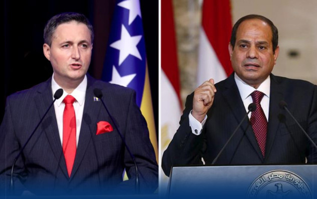 Bećirović i predsjednik Egipta o situaciji na Bliskom istoku