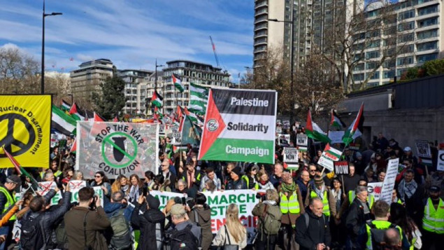 Desetine hiljada ljudi u Londonu protestiralo u znak podrške Palestincima