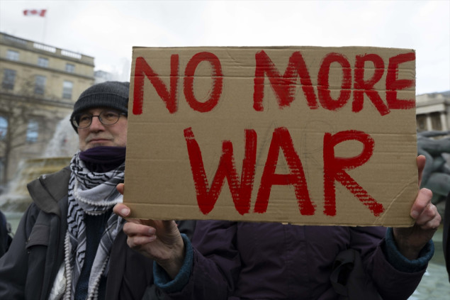 London: Protestno okupljanje protiv slanja oružja u Ukrajinu