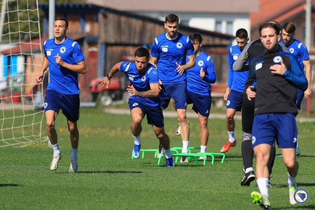 Fudbaleri reprezentacije BiH odradili posljednji trening pred put u Lihtenštajn