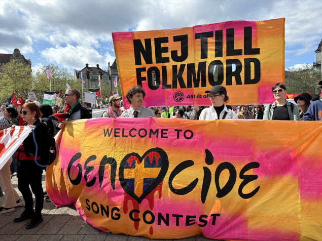 Desetine hiljada ljudi u Malmeu na protestu protiv učešća Izraela na Eurosongu
