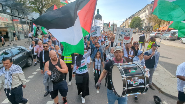 Švedska: Protest podrške Palestini ispred ambasade Izraela u Stockholmu