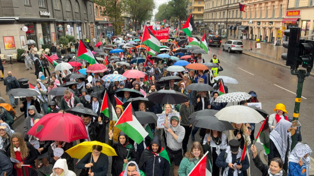 "Zaustavite genocid odmah": U Štokholmu održan protest protiv izraelskih napada na Gazu