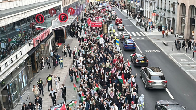 Stotine ljudi protestovalo u glavnom gradu Švedske u znak podrške Palestini