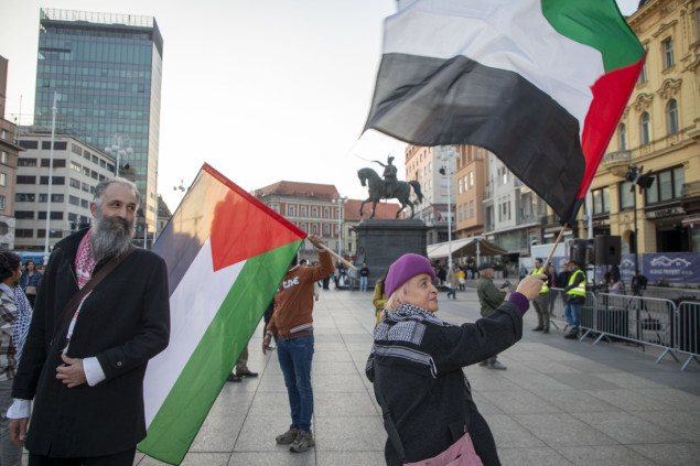 Protest za Palestinu u Zagrebu "Ko je zasp’o, neka se probudi"
