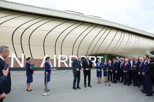 Erdogan i Aliyev svečano otvorili aerodrom u azerbejdžanskom gradu Lačinu