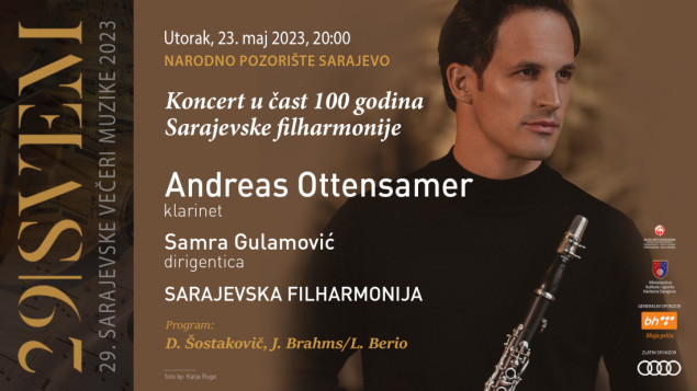 Andreas Ottensamer - Koncert u čast 100 godina Sarajevske filharmonije 29. SVEM 2023