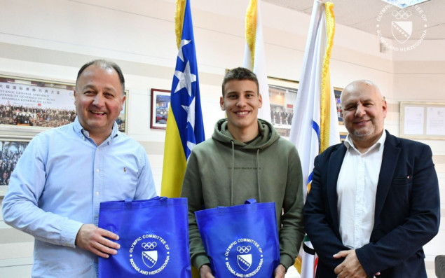 Perspektivni bh. skijaš Anur Mehić u posjeti OK BiH