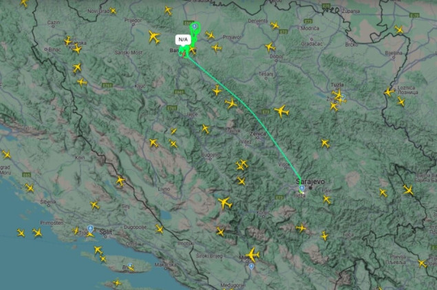 EUFOR-ov avion kruži iznad Banja Luke