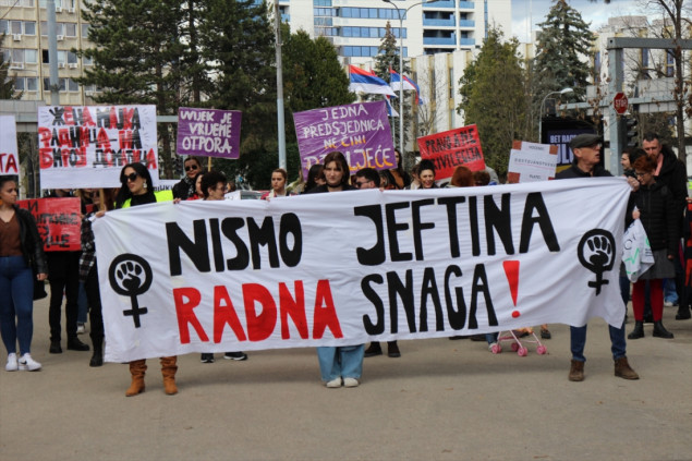 Osmomartovski marš u Banjaluci: Nismo jeftina radna snaga