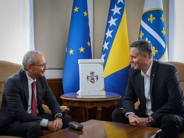 Bećirović primio u oproštajnu posjetu ambasadora Italije u BiH Marca Di Ruzzu