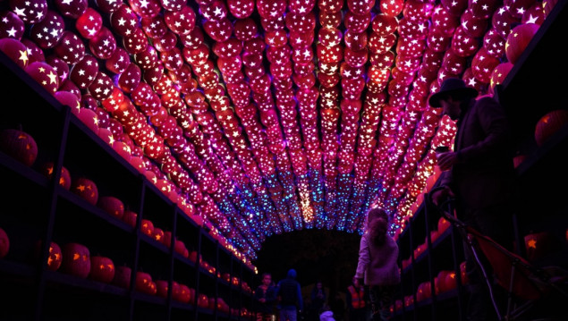 Umjetnici na tradicionalnim festivalu od bundeva i uz pomoć rasvjete stvorili čaroliju