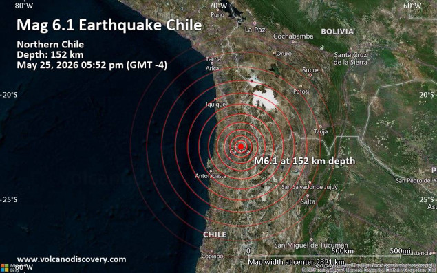 Snažan zemljotres magnitude 6,8 pogodio sjeverni Čile
