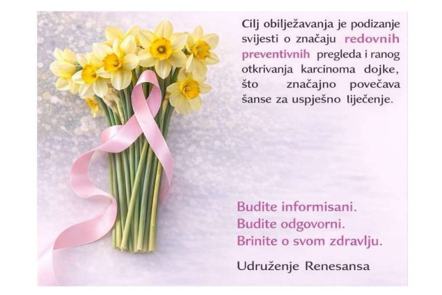 Dan narcisa posvećen podizanju svijesti o karcinomu dojke, podsjetnik na važnost ranog otkrivanja