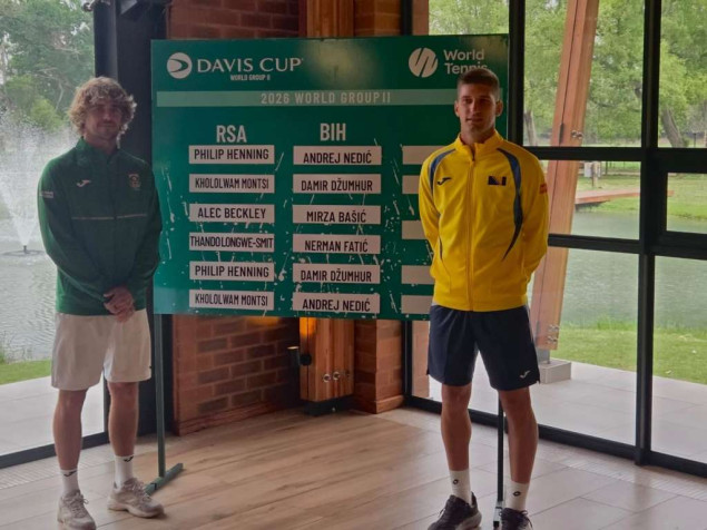 Obavljen žrijeb parova za Davis Cup meč između Južnoafričke Republike i Bosne i Hercegovine