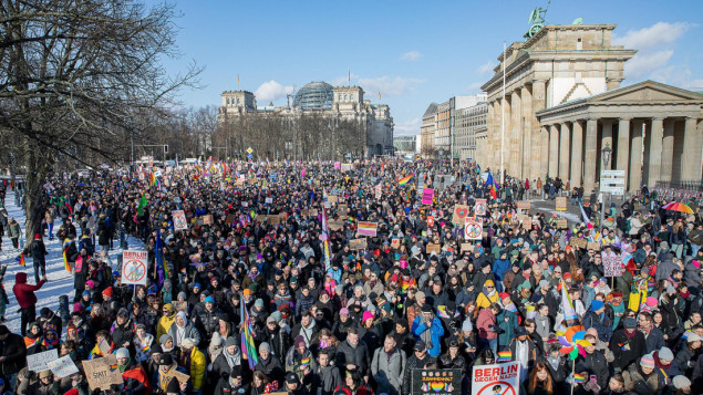 Hiljade ljudi u Berlinu protestovalo protiv uspona krajnje desnice