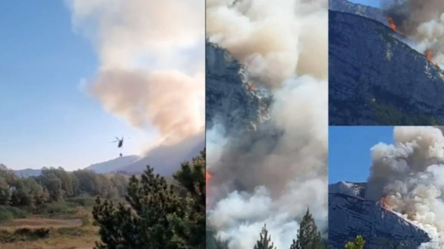 Kanader stigao u pomoć gašenja požara na Čvrsnici, stanje i dalje teško
