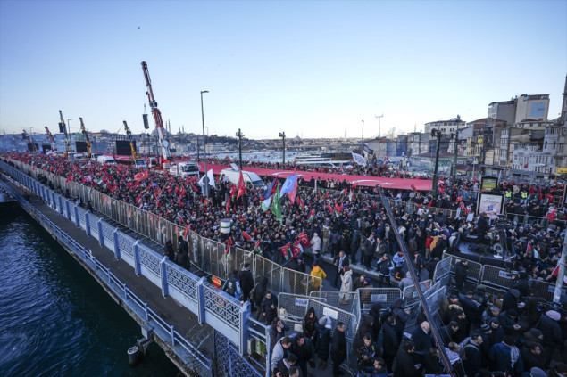 Pola miliona ljudi na mostu Galata - Održan propalestinski marš u Istanbulu