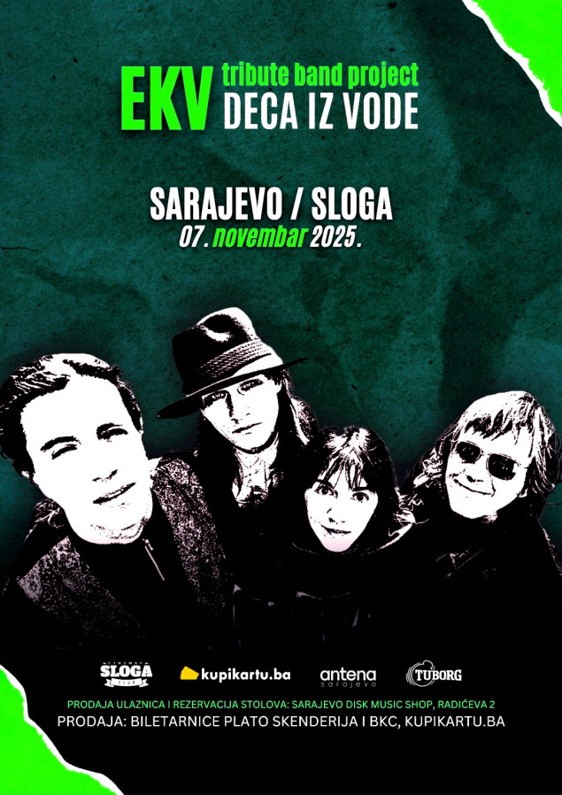 EKV tribute bend "Deca iz vode" ponovo stižu u Sarajevo