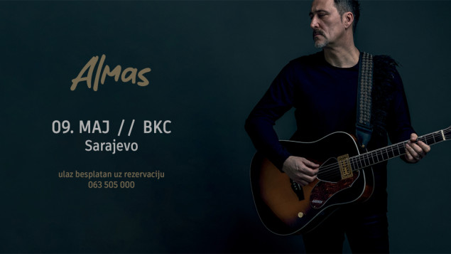 BKC KS: 9. maja koncert Almasa Smajlovića, ulaz besplatan