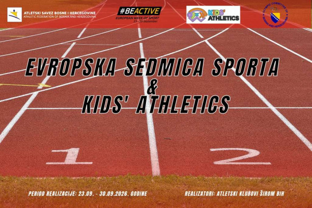 Atletski savez BiH donosi atletiku u brojne bh. gradove - Evropska sedmica sporta širom BiH