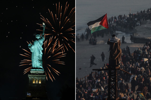 Jedan kadar, dvije stvarnosti - Zapad slavi, Gaza preživljava