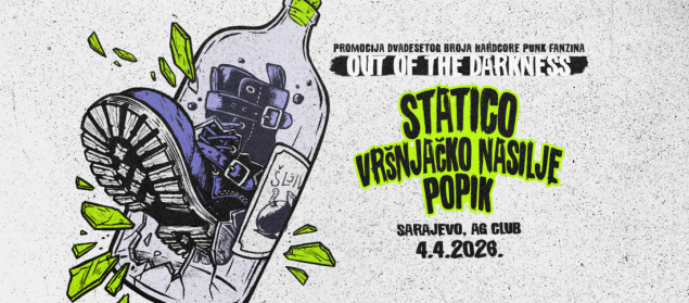 Jubilej nezavisnog hardcore punk časopisa "Out of the Darkness" i koncertna promocija u klubu AG