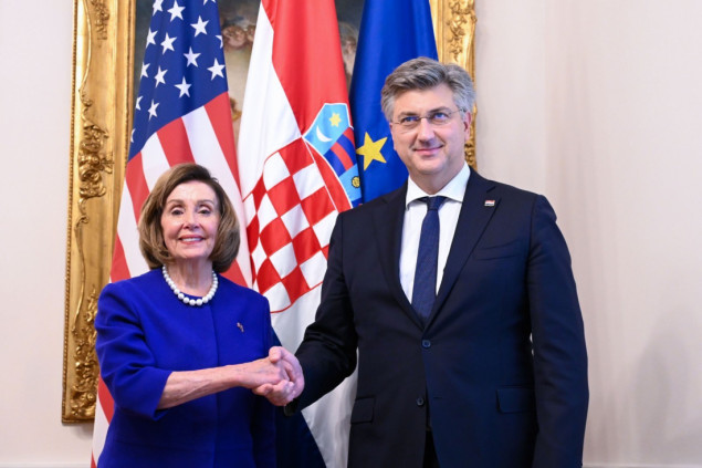 Sastanak Plenković i Pelosi: 'Zahvaljujemo Hrvatskoj na liderstvu'