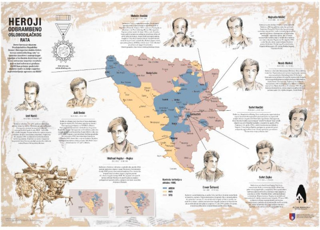 U Goraždu prezentovane infografike 'Devet heroja, 13 heroina'